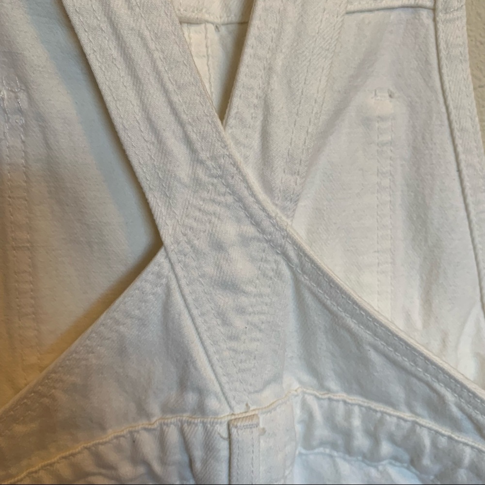 NWT Lucky Brand White Denim Shortalls (Short Overalls) - Size M - Picture 11 of 11
